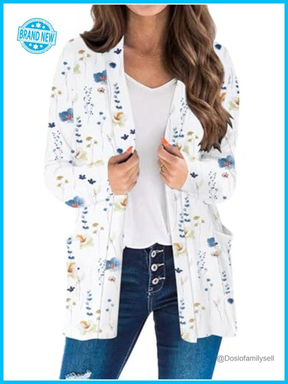 Long Sleeve Lightweight Thin Cardigan Casual Loose Fit Button Cover Up Pockets